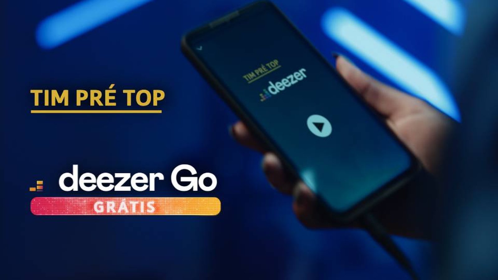 TIM oferece Deezer GO grátis nos planos pré-pagos