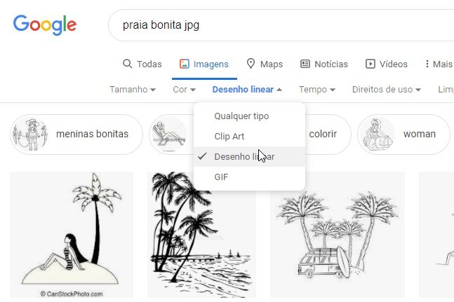 O filtro automático por formato da Google.