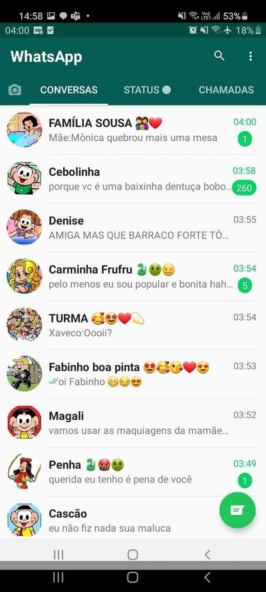 WhatsApp Turma da Mônica