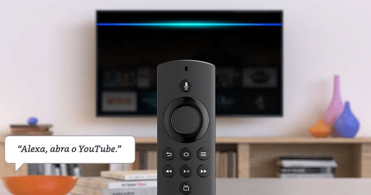 O Fire TV Stick também funciona por comando de voz com a Alexa