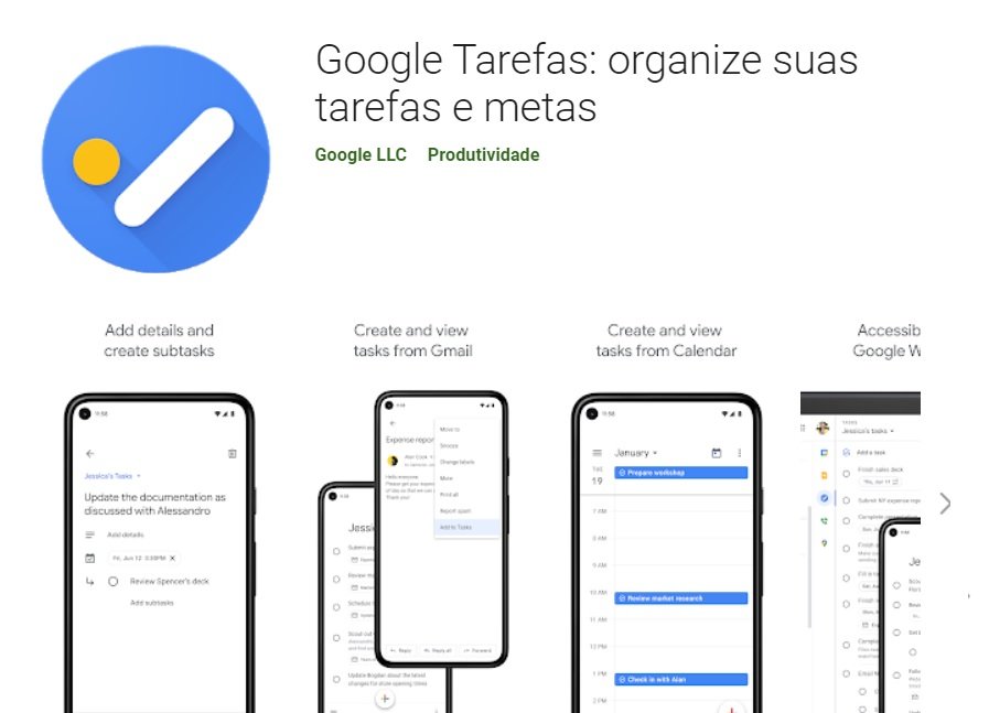 O Google Tarefas conta com versões para iOS e Android