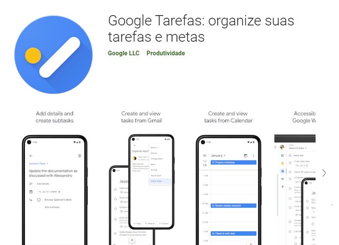 O Google Tarefas conta com versões para iOS e Android