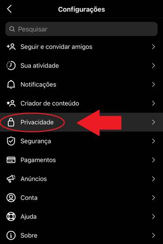 Selecione a opção 