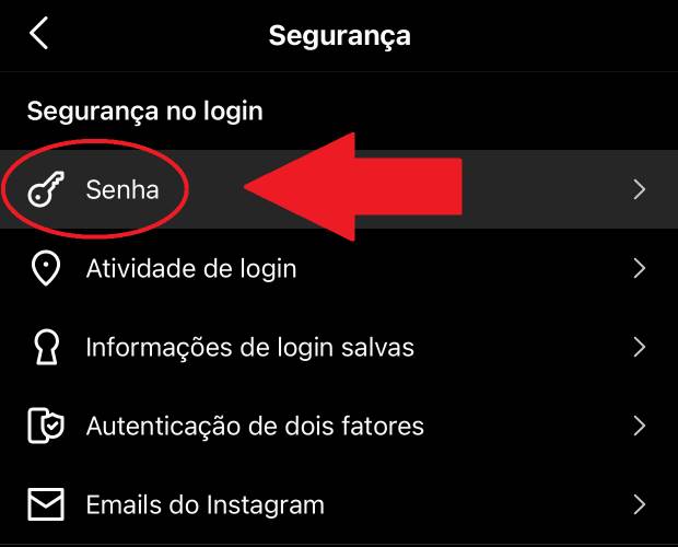 Selecione a opção 