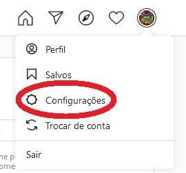 Clique na sua imagem de perfil e depois na opção 