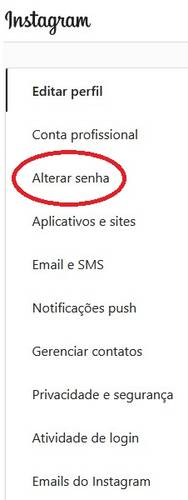 Na primeira coluna, na esquerda, clique na opção 
