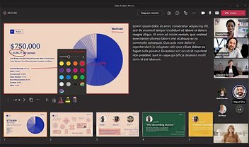 PowerPoint no Microsoft Teams recebe apontador laser e caneta 