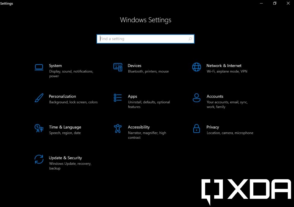 Área de Configurações do Windows 11 SE traz opções limitadas.