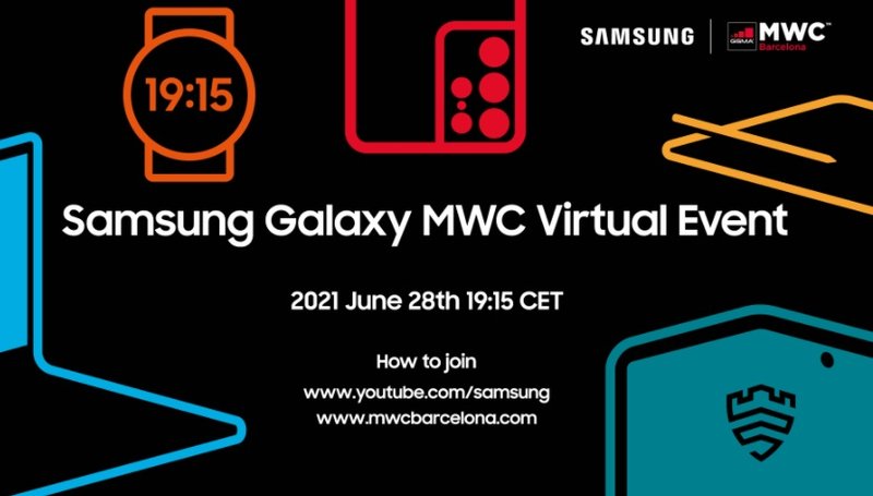 O cartaz da transmissão na MWC 2021.