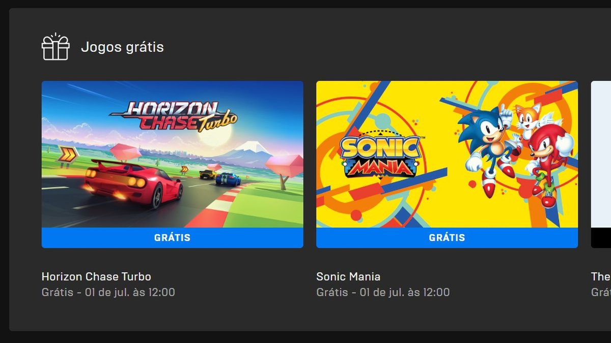 Sonic Mania e Horizon Chase Turbo estão de graça na Epic Games Store