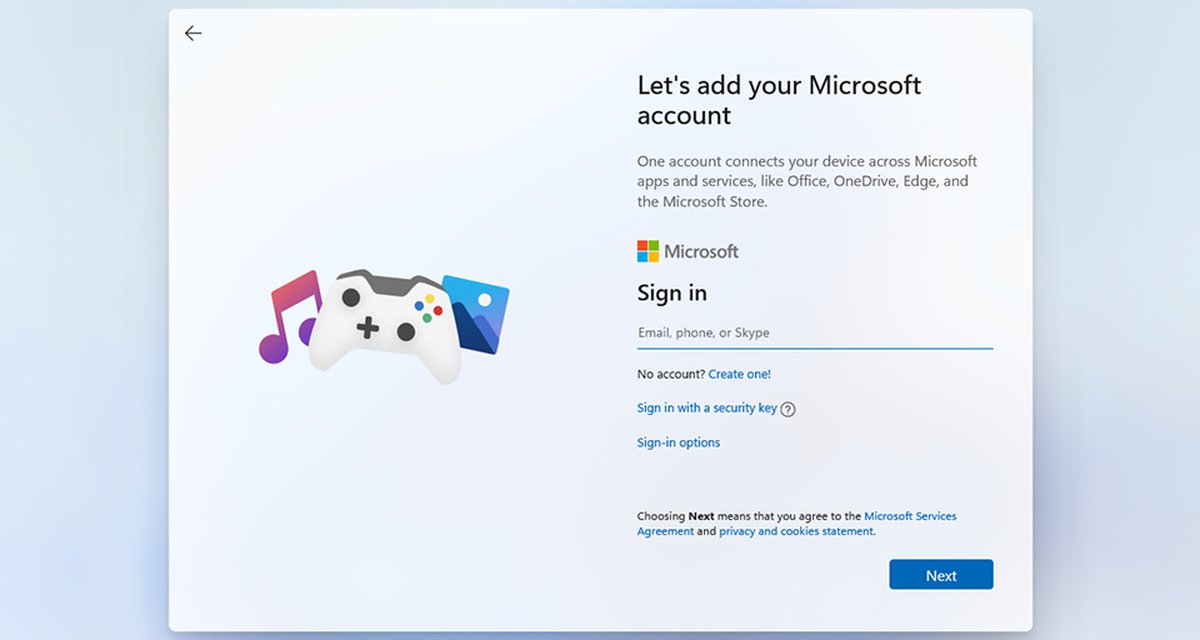 Windows 11 Home exige conta Microsoft e internet na inicialização