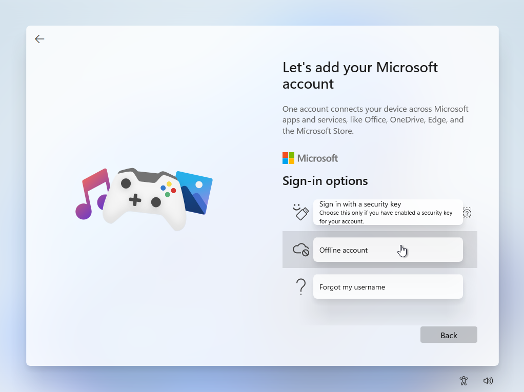 Opção para acessar o Windows 11 com uma conta local não está disponível na versão Home do sistema. (Fonte: Fossbytes, Microsoft / Reprodução)