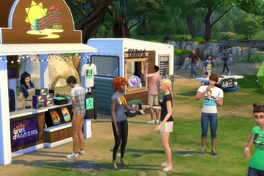 Sims poderão circular entre as áreas do festival (Imagem: EA/Divulgação)