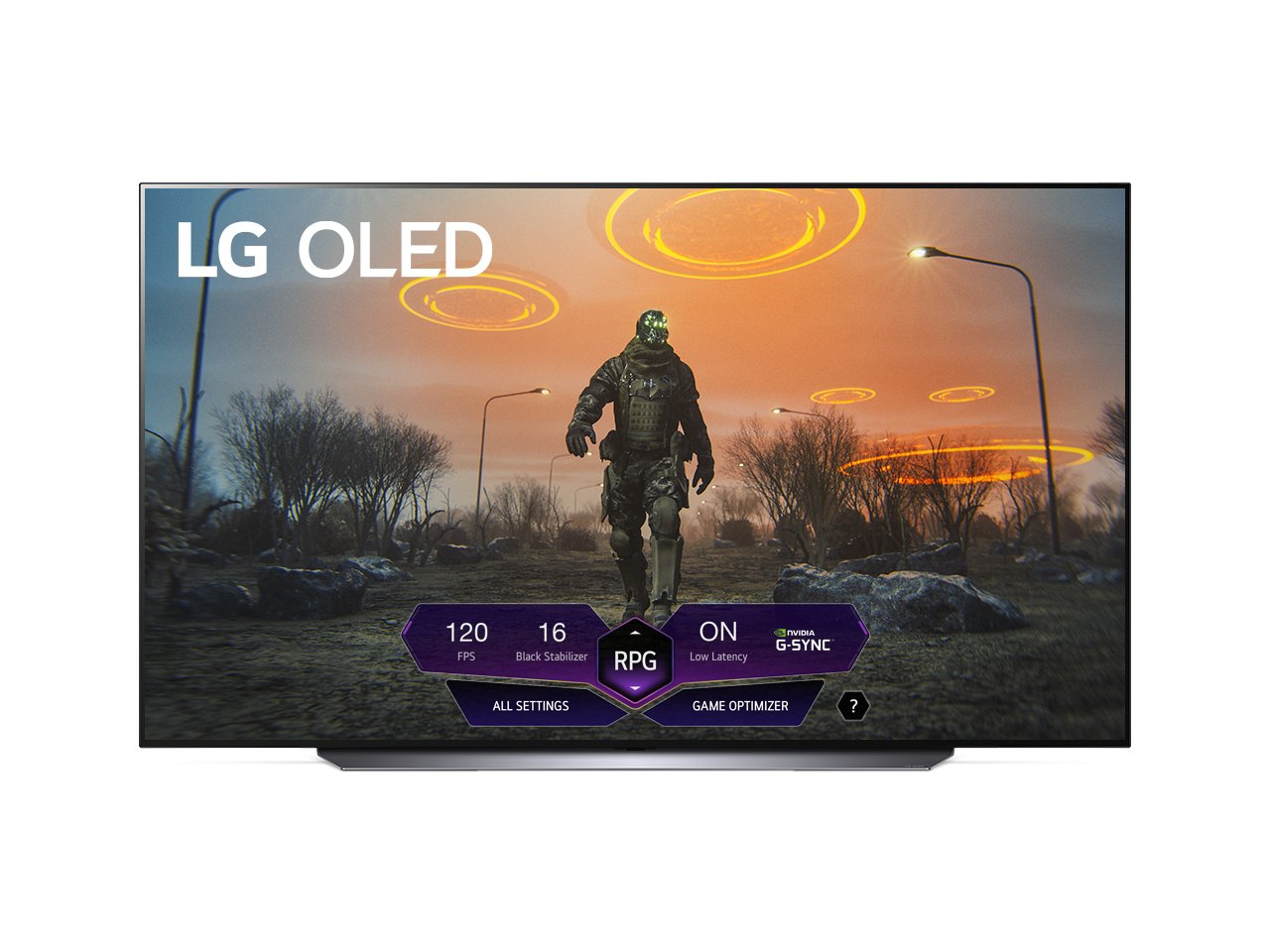 Exemplo do novo Game Dashboard das TVs LG.