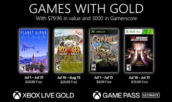 Xbox Games With Gold de julho tem Planet Alpha, Conker e mais jogos