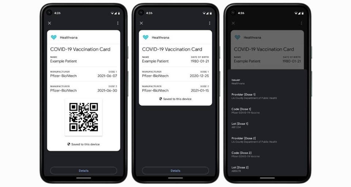 Google Pay agora mostra cartão de vacina contra a covid-19