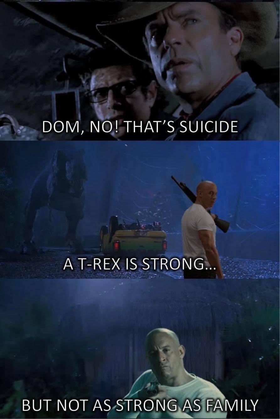 Alguém disse T-Rex? Dom disse família.