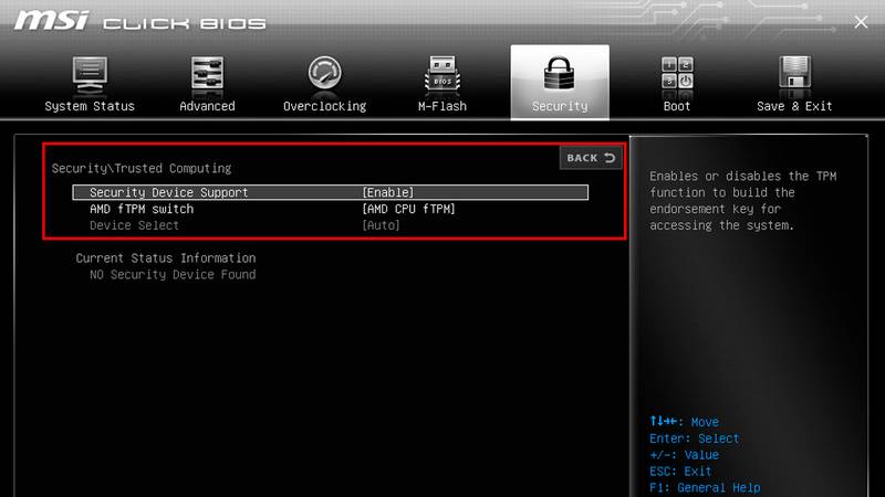 BIOS MSI