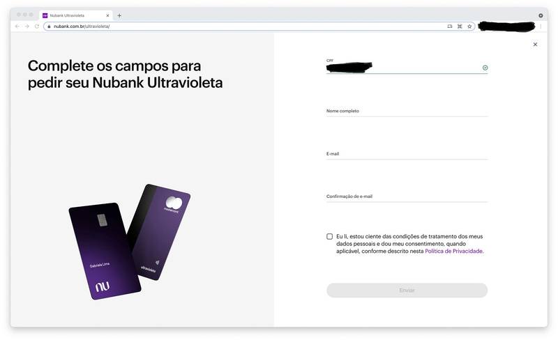 Nubank Ultravioleta - dados
