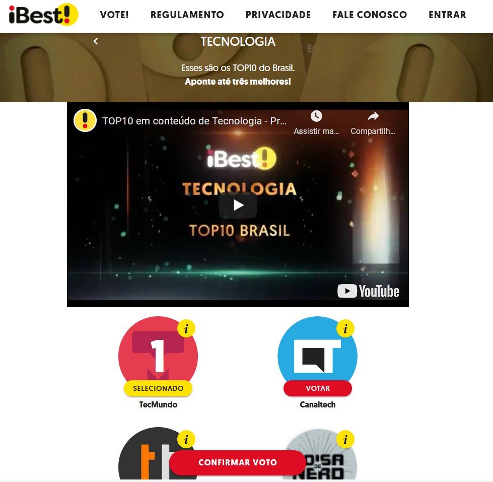 Tecmundo - Prêmio iBest