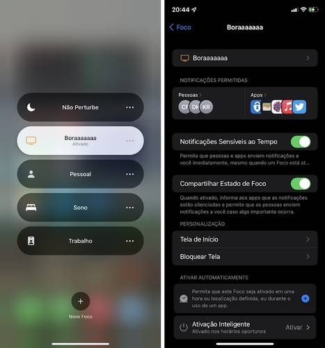 Modo de Foco iOS 15