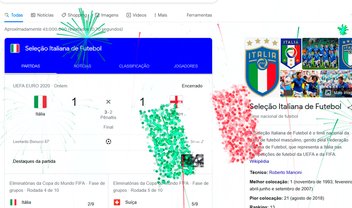 Google comemora finais da Euro 2020 e Copa América com easter egg