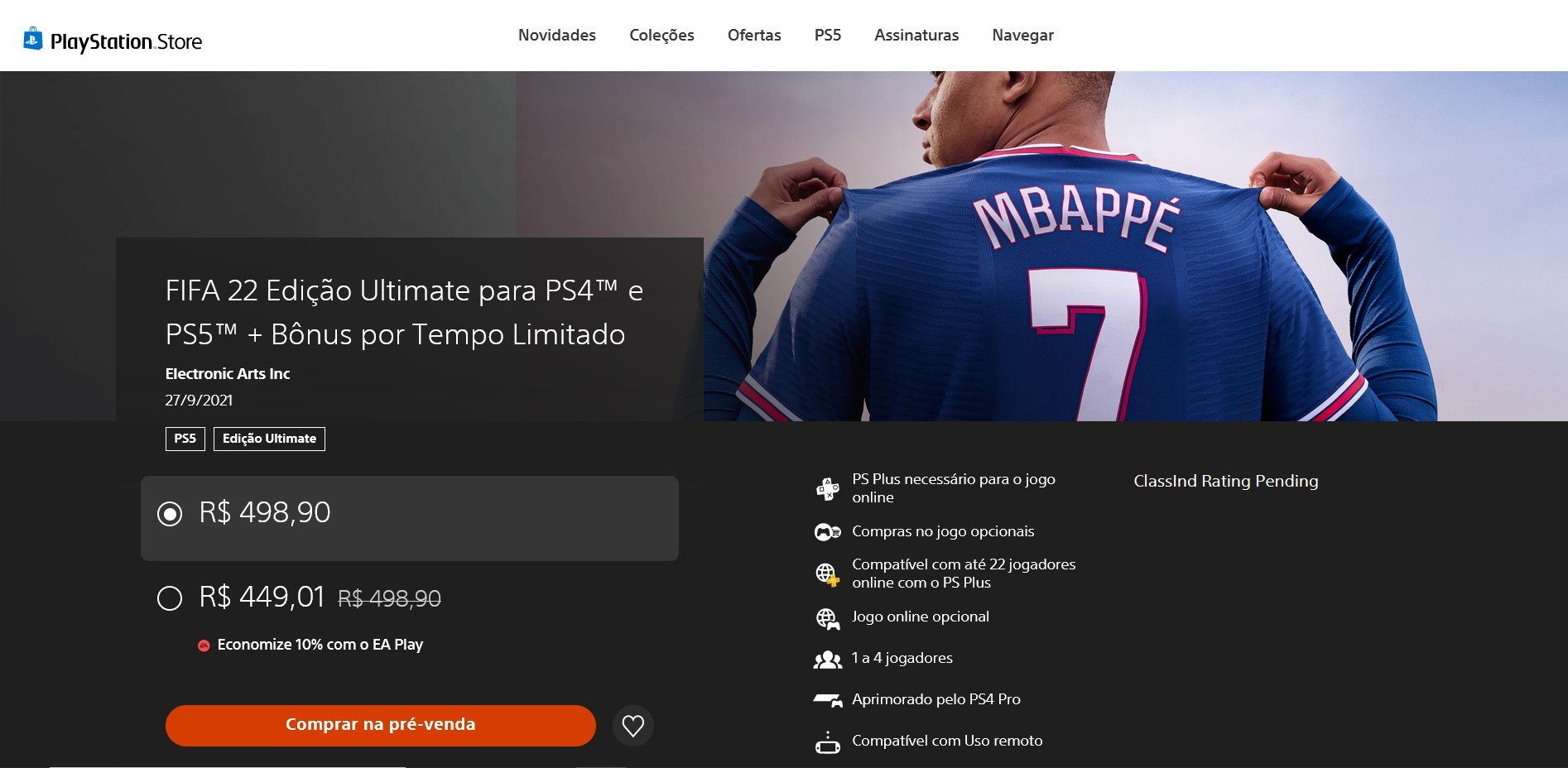 FIFA 22: Edição Normal e Edição Ultimate - preço, bónus, diferenças