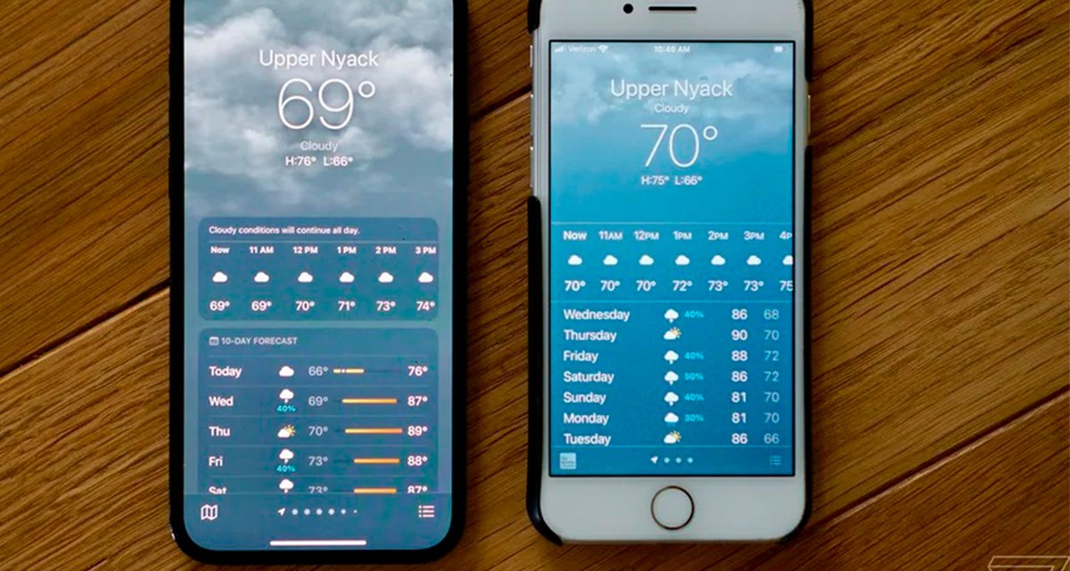 Aplicativo de clima do iPhone não mostra a temperatura 69 graus