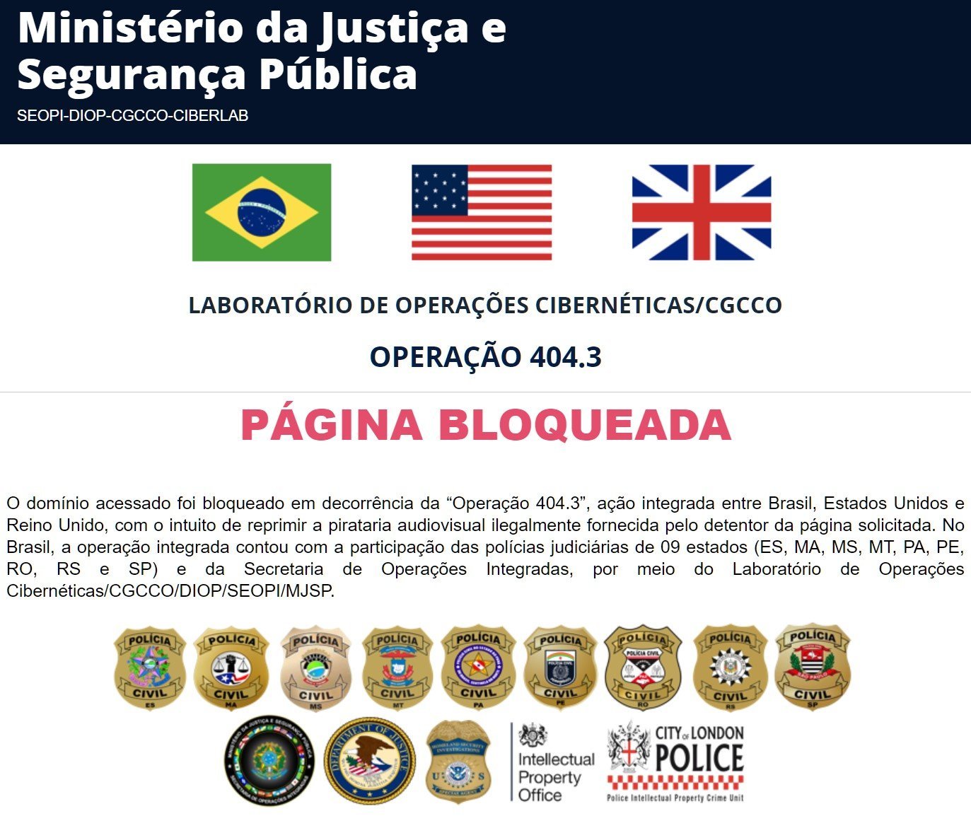 Justiça brasileira bloqueia The Pirate Bay e outros sites de conteúdo ilegal