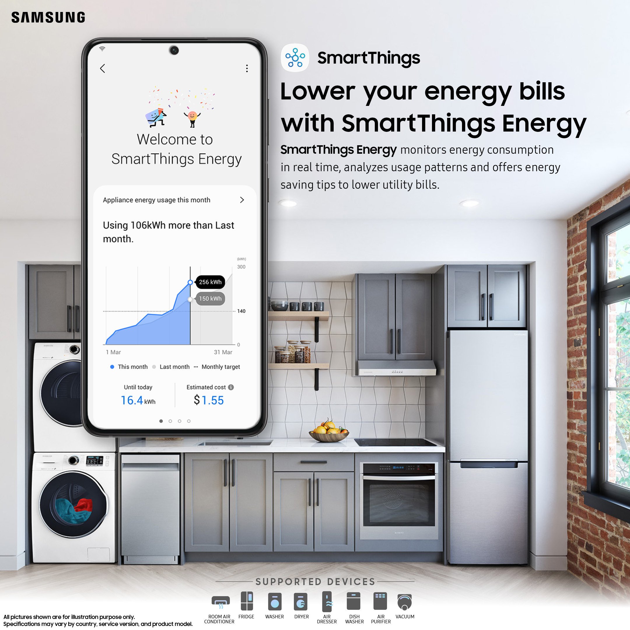 O novo recurso abrange todos os aparelhos eletrodomésticos da Samsung, incluindo os sistemas de ar-condicionado. (Fonte: Samsung)