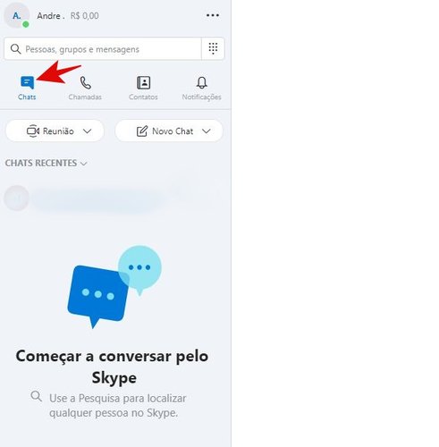 Chats do usuário.