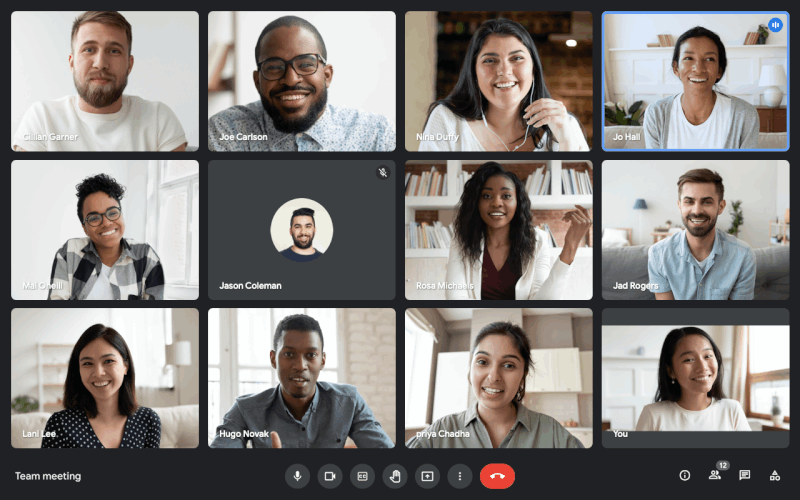 É possível registrar chamadas com apresentações pelo Google Meet.