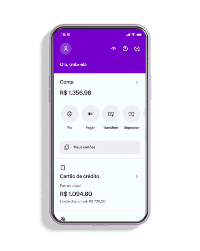 Nova interface perdeu o fundo roxo e está mais limpa (Fonte: Nubank / Reprodução)