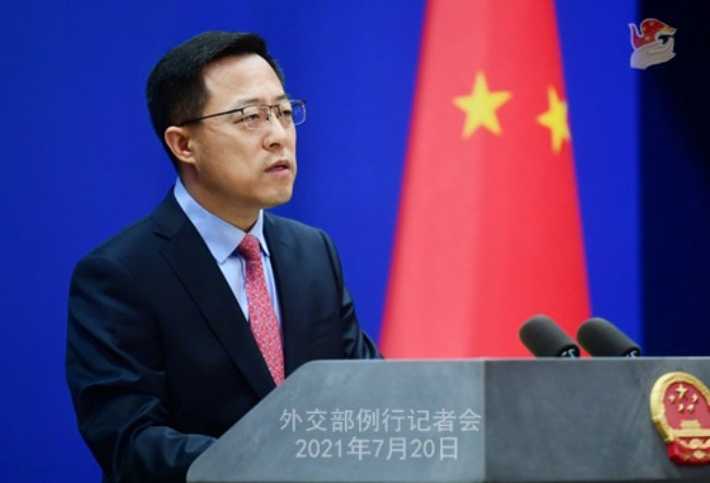 Zhao Lijian respondeu às acusações dos EUA.