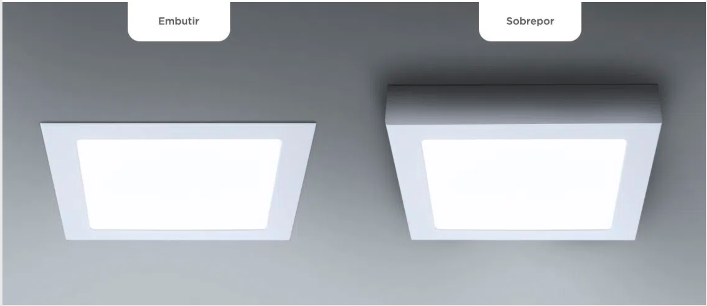 Modos de instalação do novo Smart Painel de LED Wi-Fi, da Positivo. (Fonte: Positivo Casa Inteligente/Reprodução)