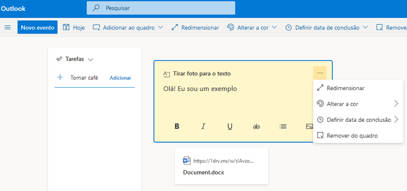 Exemplos de recursos oferecidos pela ferramenta