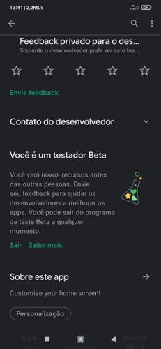 Para ter o Nova Launcher 7, certifique-se de que está inscrito no beta