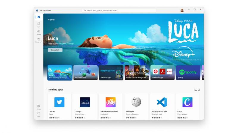Microsoft Store terá um visual repaginado no Windows 11.