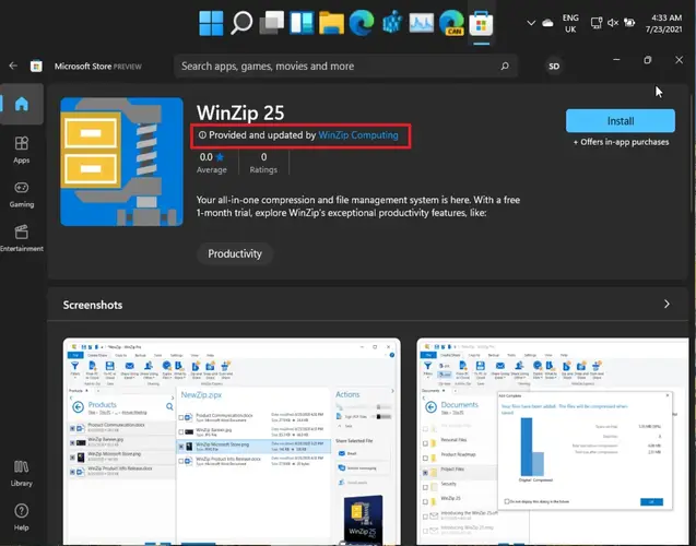 Microsoft Store irá indicar quem é responsável pelas atualizações do app.