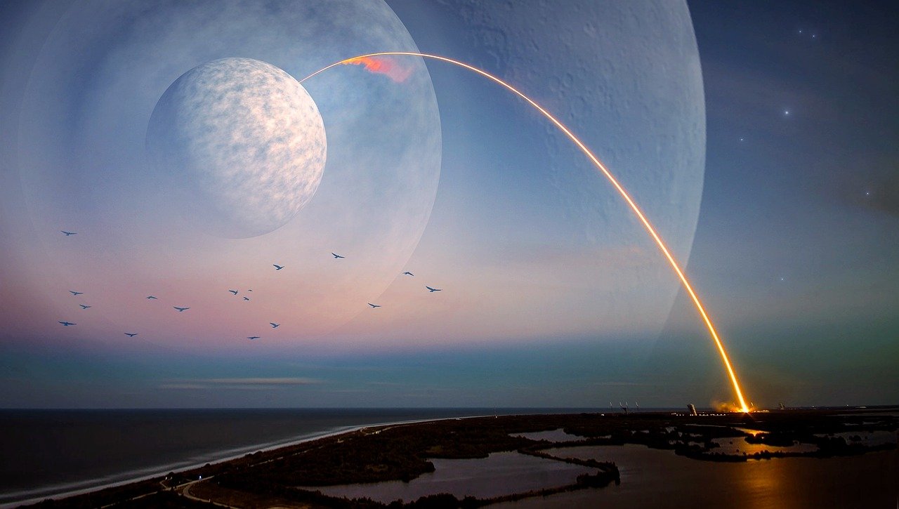 Bilionários disputam uma corrida espacial particular. (Fonte: Pixabay/Stefan Keller/Reprodução)