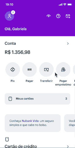 Tutorial (Fonte: Nubank / Reprodução)