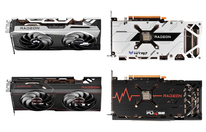 RX 6600 XT NITRO+ e PULSE, da Sapphire. (Fonte: VideoCardz / Reprodução)