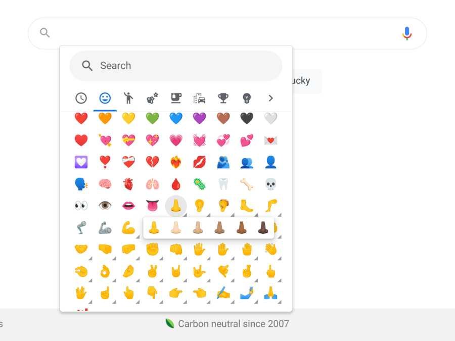 Sinal indica variações de emojis.