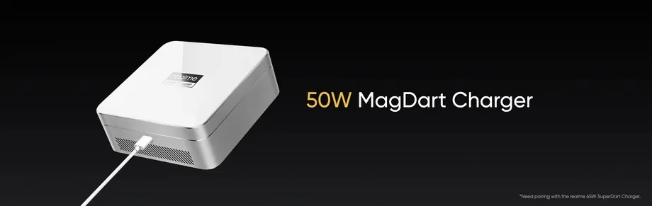 Carregador magnético MagDart de 50W.