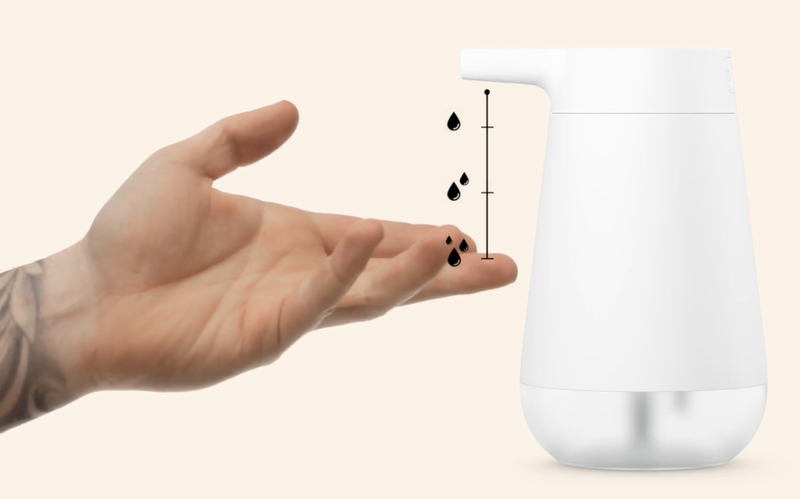 Smart Soap Dispenser controla a quantidade de sabonete borrifado.