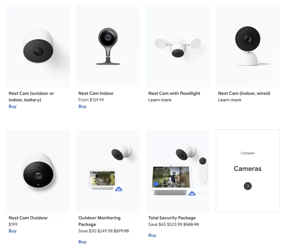Loja da Google revelou as novas câmeras de segurança Nest Cam.