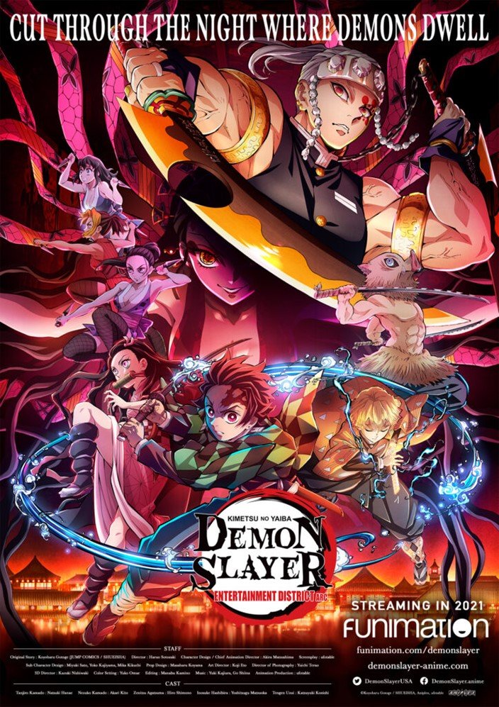 Pôster da nova temporada do anime Demon Slayer