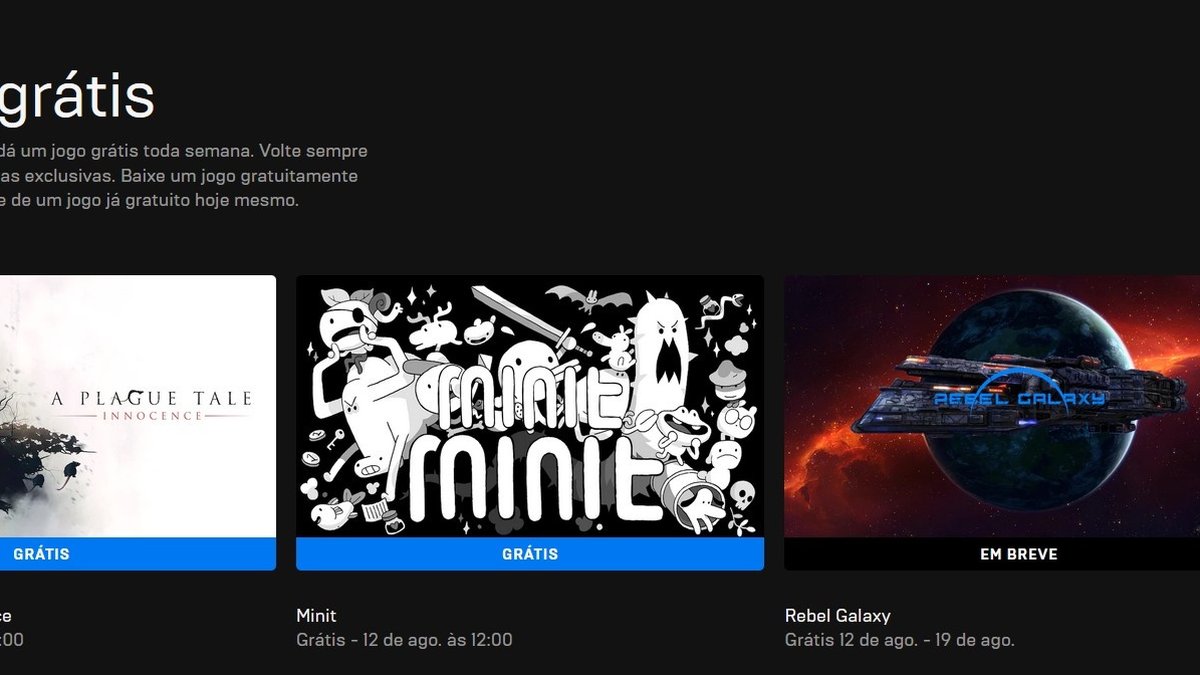 A Plague Tale: Innocence e Minit estão grátis na Epic Games Store; Veja  como pegar