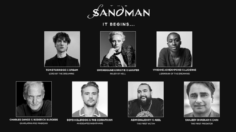 Parte do elenco de Sandman, nova série de fantasia da Netflix. (Netflix/Reprodução)