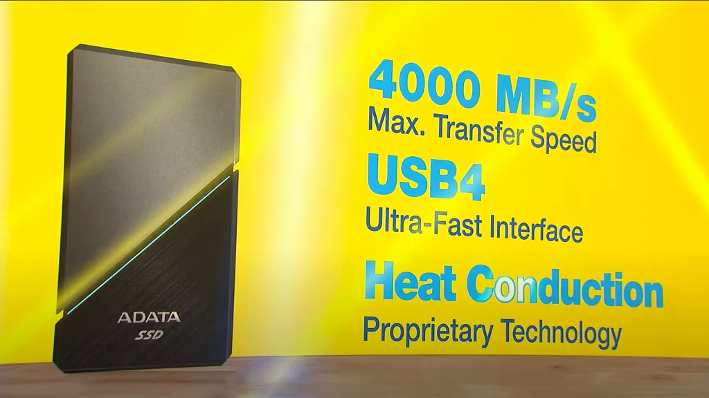 Informações do SE920, novo SSD Externo da Adata. (Fonte: Adata, YouTube / Reprodução)